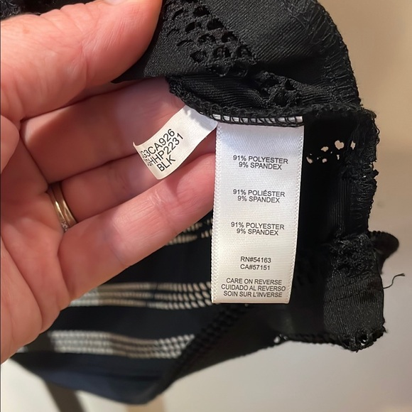 Calvin Klein Black Mesh Swim Coverup - Picture 8 of 8